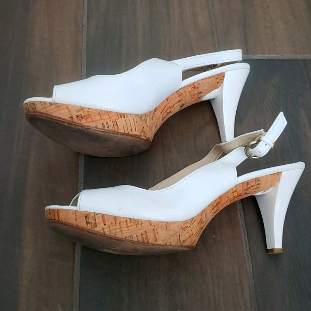 White Nine west heels